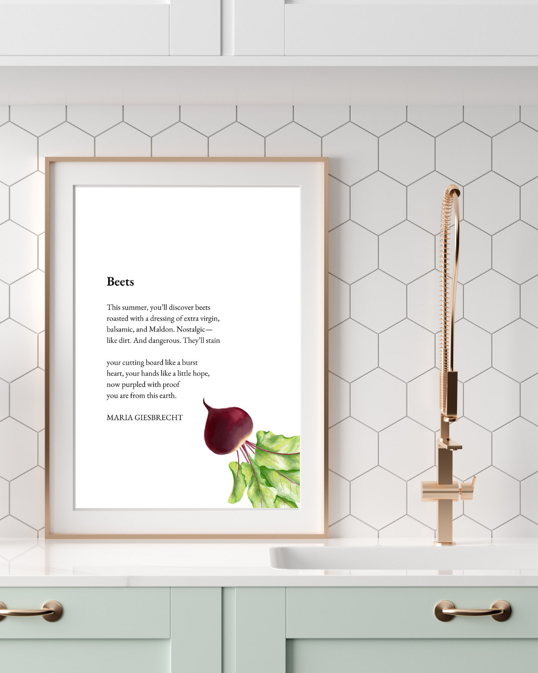 "Beets" poetry print